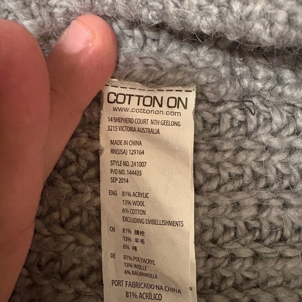 Cotton On Knit Wear Women's Crew Neck Sweater,Size XS Oversized